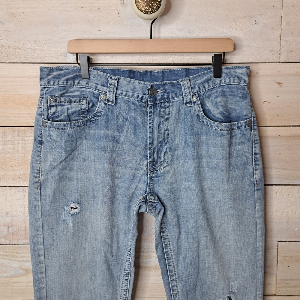 Americana Cyber Y2k Axel Distressed Walcott Vintage Bootcut Men's Jeans 34x34